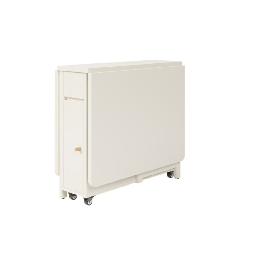 Expandable modern minimalist dining table set with chairs for stylish, space-saving meals