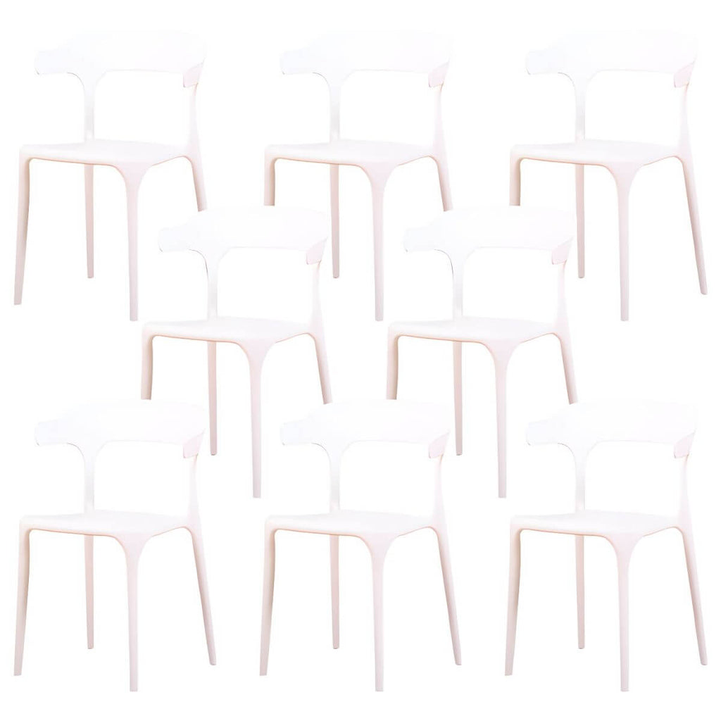 Stackable Nordic acrylic dining chair with armrest and clear acrylic legs