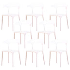 Stackable Nordic acrylic dining chair with armrest and clear acrylic legs