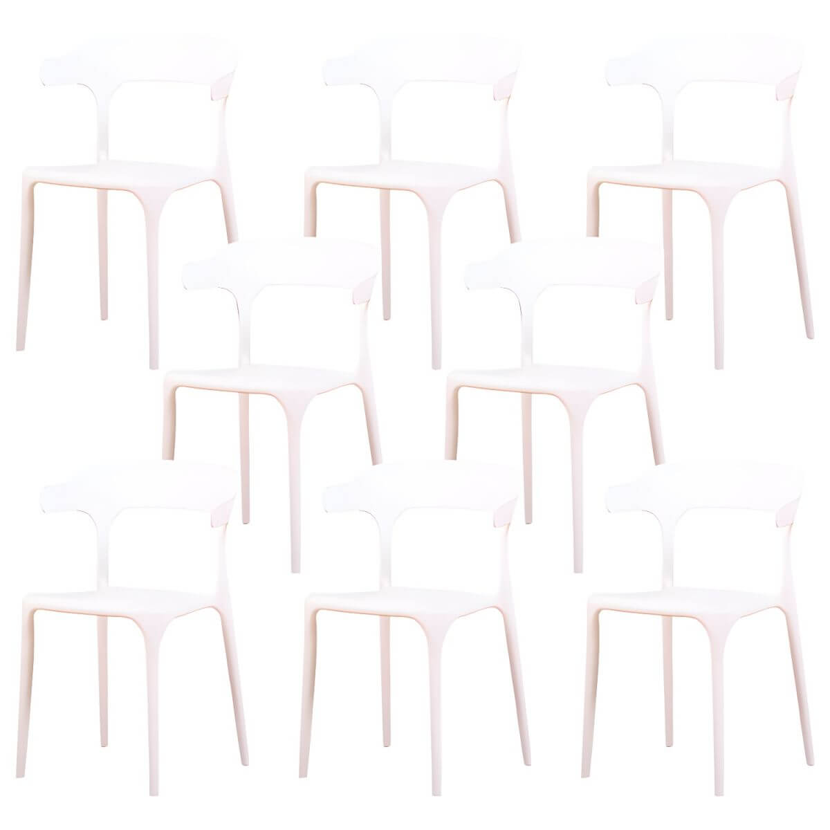 Stackable Nordic acrylic dining chair with armrest and clear acrylic legs