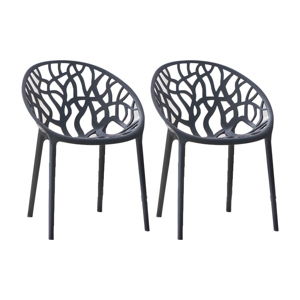 Scandinavian style sloped arm chair made of plastic and acrylic, ideal for kitchen and dining areas