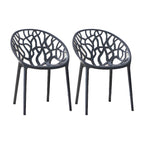 Scandinavian style sloped arm chair made of plastic and acrylic, ideal for kitchen and dining areas