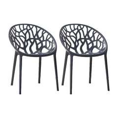 Scandinavian Style Plastic & Acrylic Sloped Arm Chair for Kitchen & Dining Dining Chairs