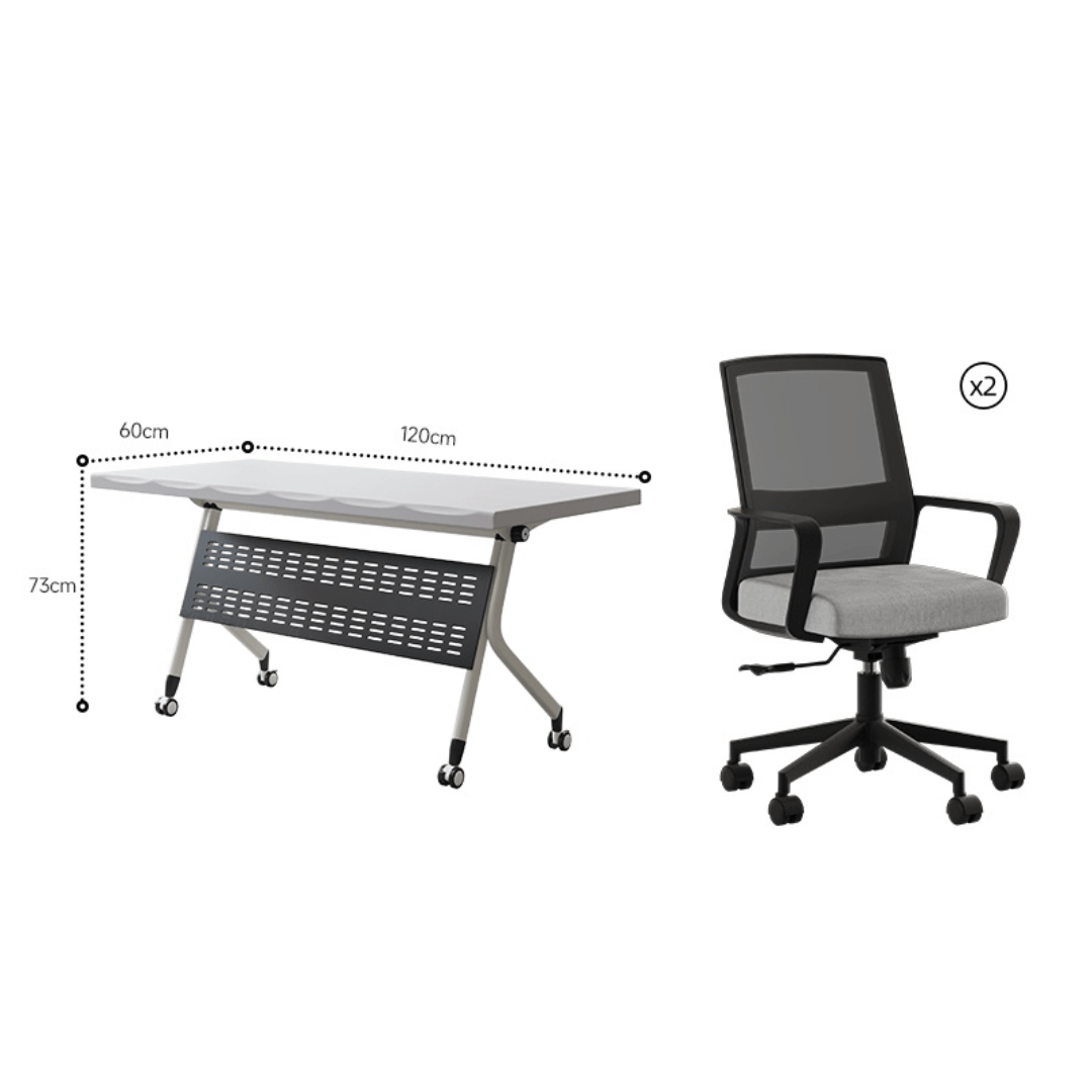 Foldable meeting table that is durable, lightweight, and easy to store