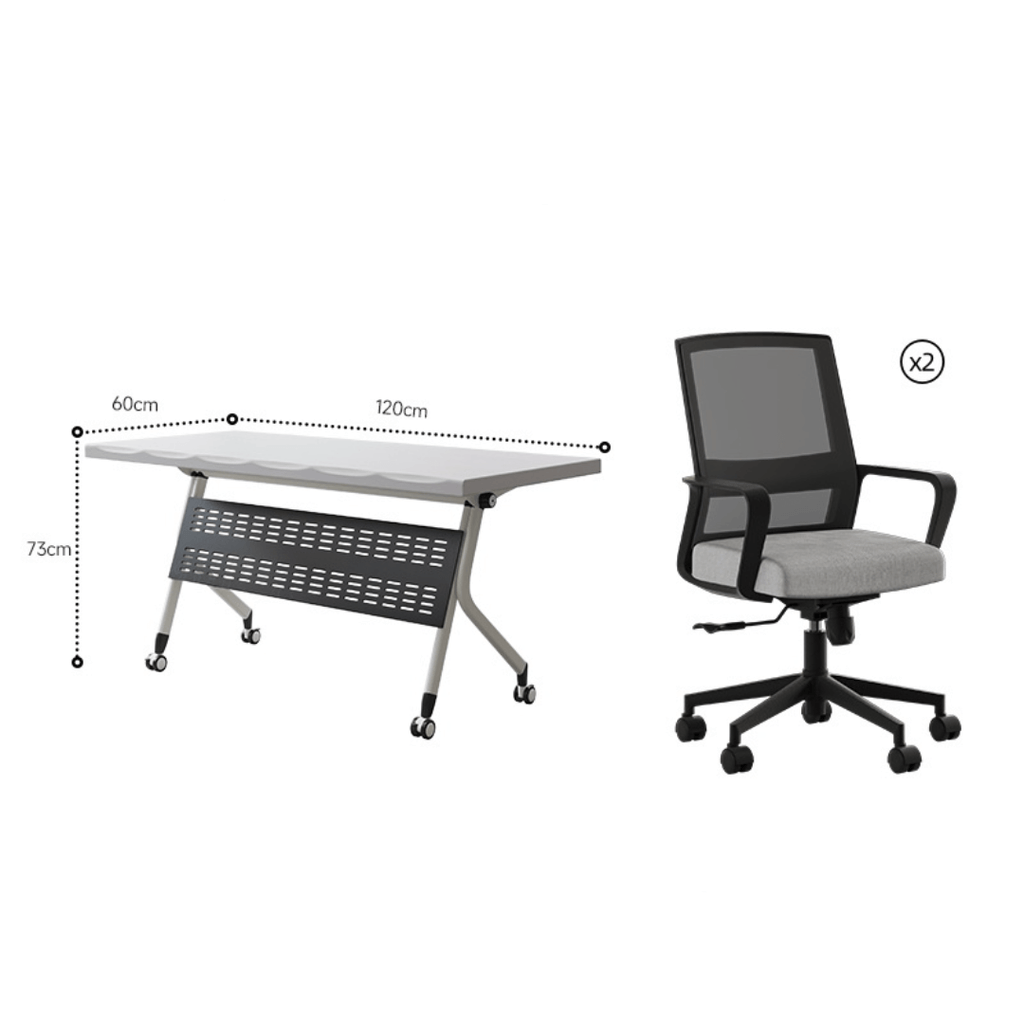Foldable meeting table that is durable, lightweight, and easy to store