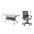 Foldable meeting table that is durable, lightweight, and easy to store