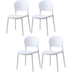 Scandinavian style stackable plastic and acrylic dining side chair for kitchen and dining