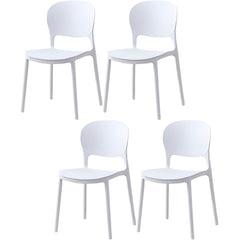 Scandinavian Style Plastic & Acrylic Stackable Kitchen & Dining Side Chair Dining Chairs