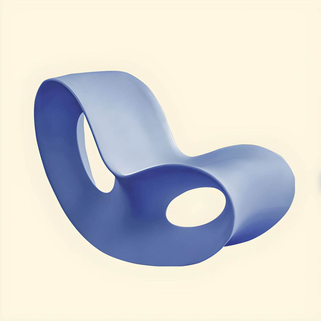 Acrylic contemporary indoor rocking chair without armrest in solid color