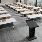 Foldable meeting table that is durable, lightweight, and easy to store