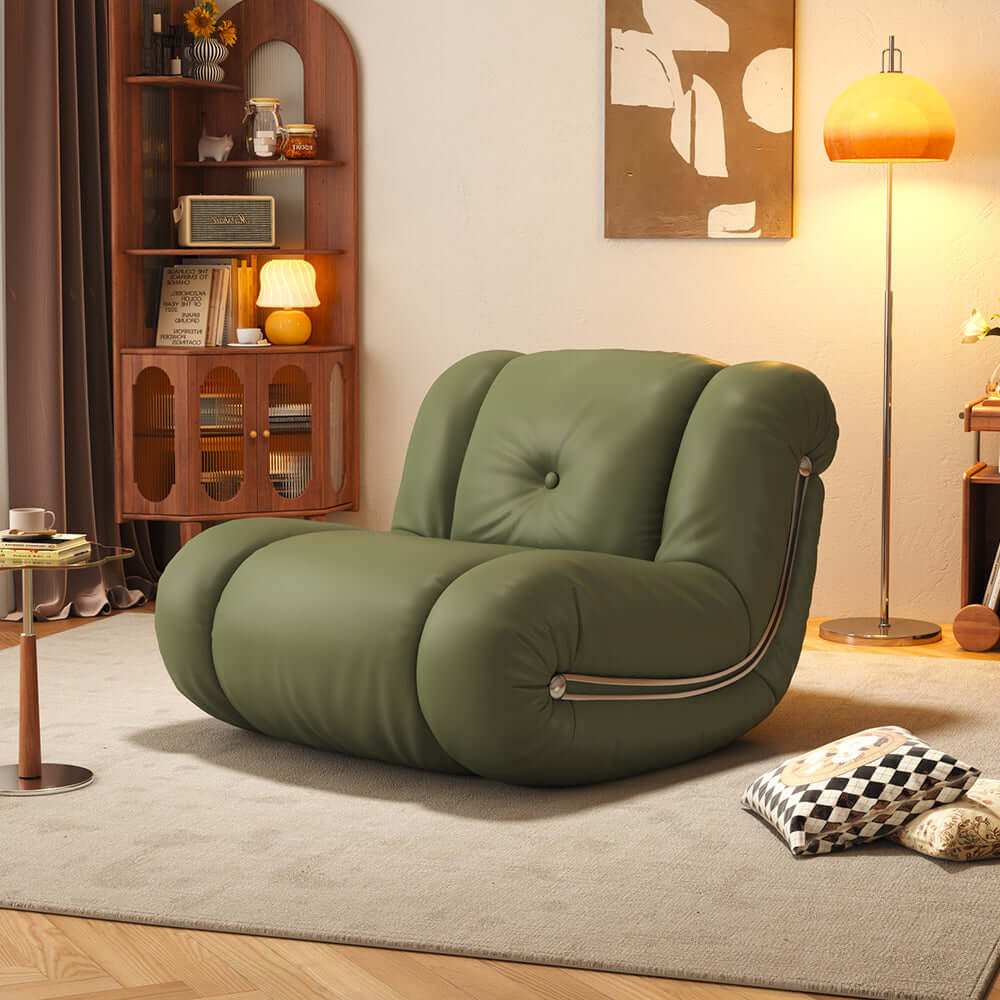 Comfortable rocking recliner sofa chair with ergonomic backrest for leisure and relaxation