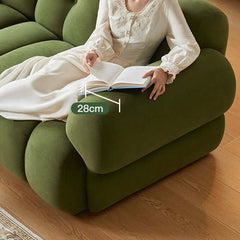 101.18" Smart Electric Reclining Sofa–Extendable Green Microfiber Velvet Couch