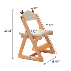 Adjustable Height Writing Chair Learning Chair with Backrest
