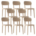 Stackable Nordic acrylic dining chair with backrest and acrylic legs