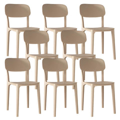 Nordic Backrest Stackable Acrylic Chair with Acrylic Legs for Dining Room Dining Chairs