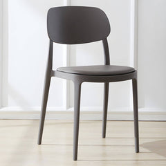 Plastic Scandinavian Living Room Side Chair Matte Finish Open Back Dining Chair Dining Chairs