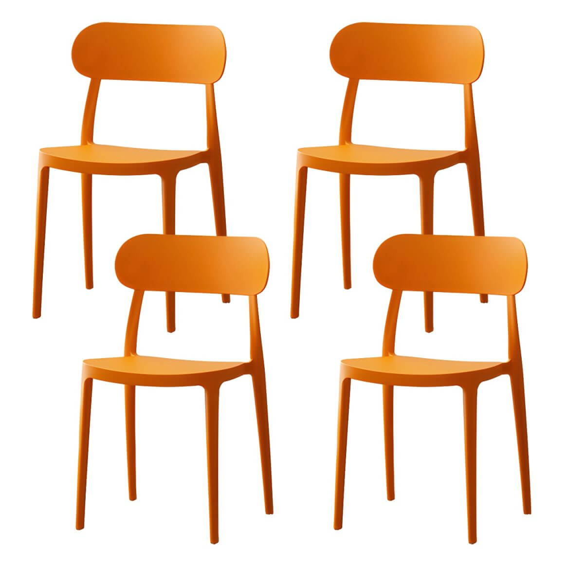 Modern Scandinavian dining chair made of plastic and acrylic, perfect for kitchen and dining areas