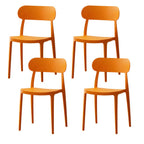 Modern Scandinavian dining chair made of plastic and acrylic, perfect for kitchen and dining areas