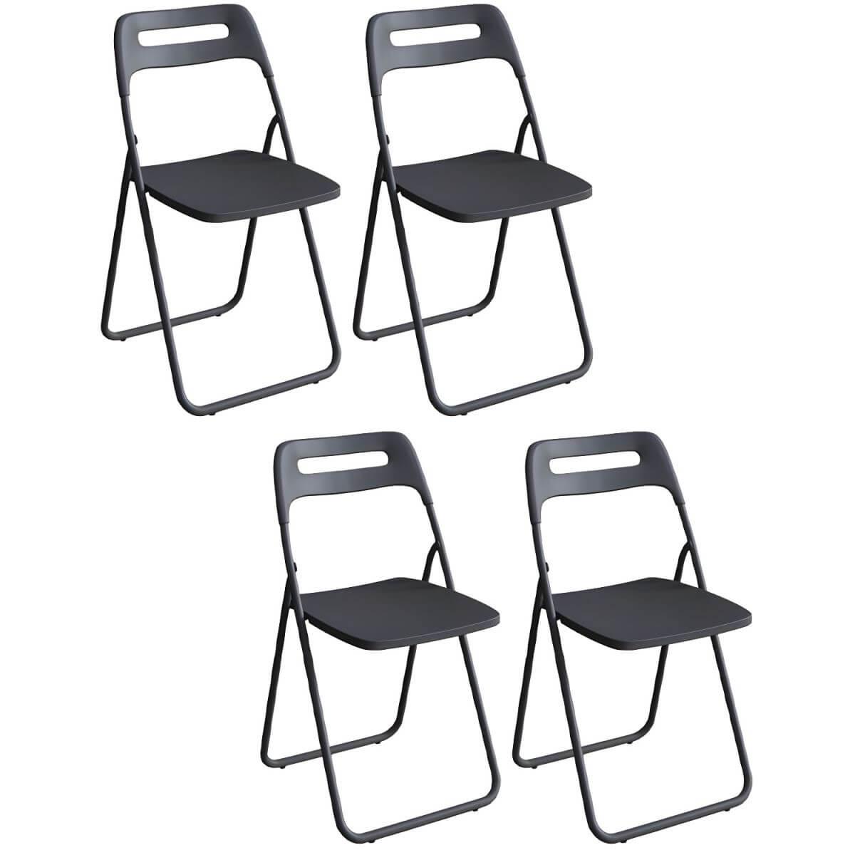 Modern collapsible open back side chair made of plastic and acrylic, ideal for kitchen and dining areas