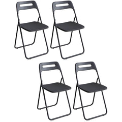 Collapsible Open Back Side Chair with Plastic & Acrylic Material - Modern Kitchen & Dining Dining Chairs