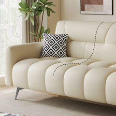 Synthetic Leather Arm-Included Light Brown Standard Sofa, Light Brown, Sponge, 83"L x 28"W x 33"H