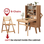 Modern minimalist wood dining room set with foldable features for space-saving