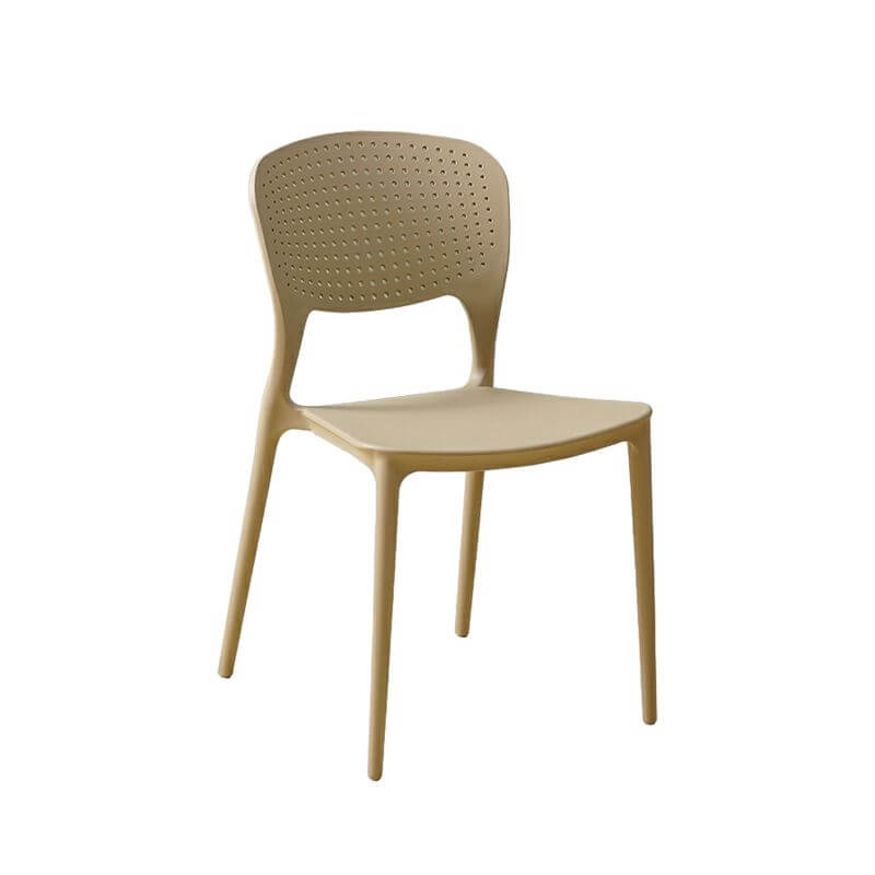 Stackable Scandinavian style plastic and acrylic side chair for dining room