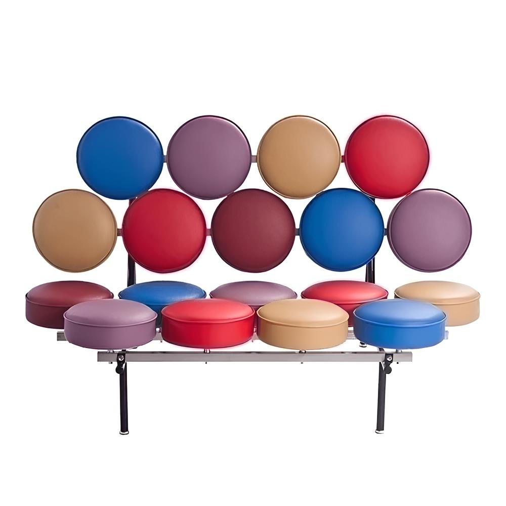 George Nelson Marshmallow Sofa in Colorful Microfiber Leather
