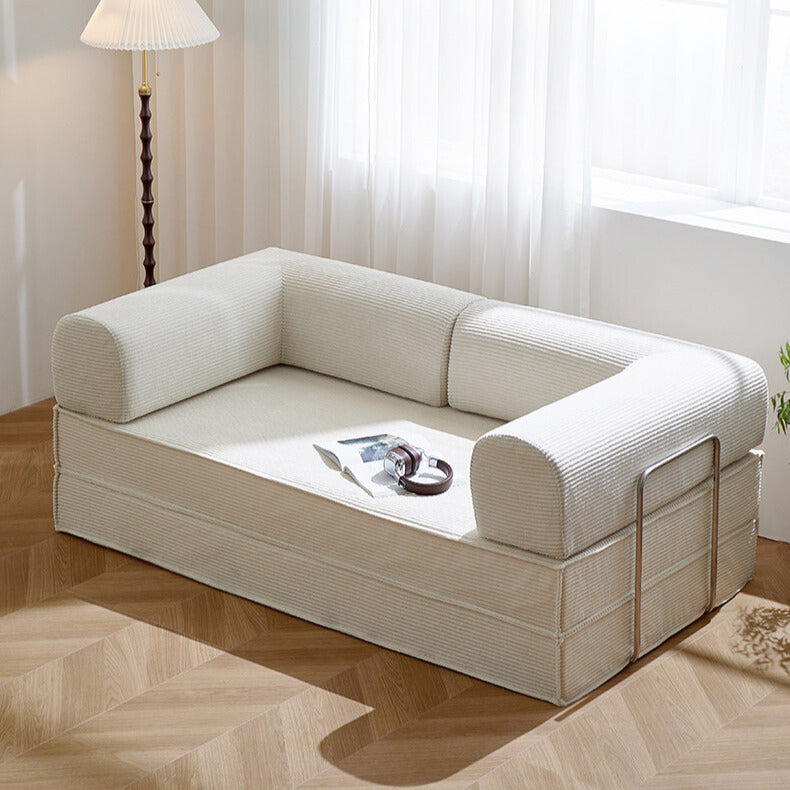 Soft Velvet 3-Seater Sofa Bed - Elegant Modern Design with Easy Maintenance