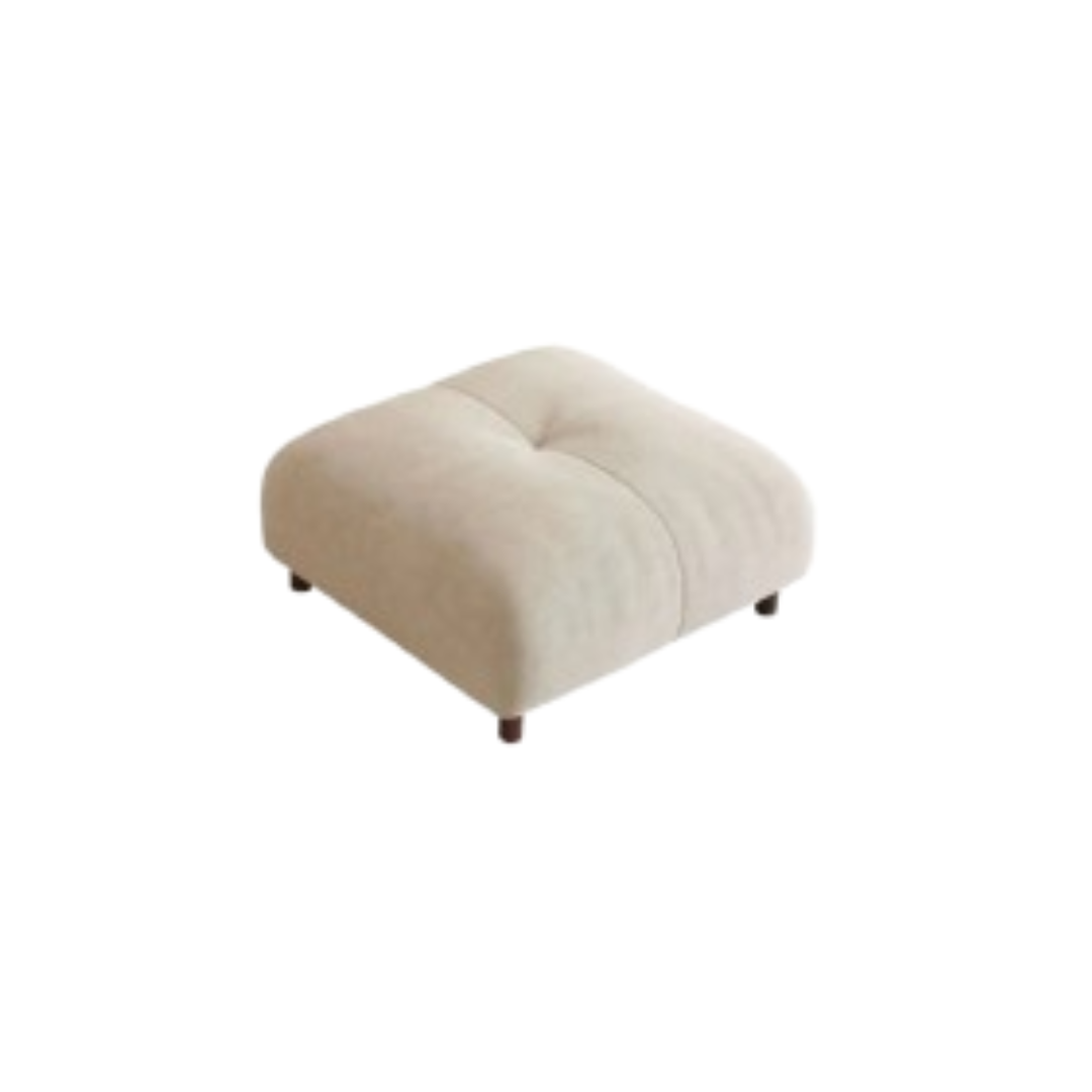 Modern green and white sofa with soft tech fabric, perfect for a cozy living room