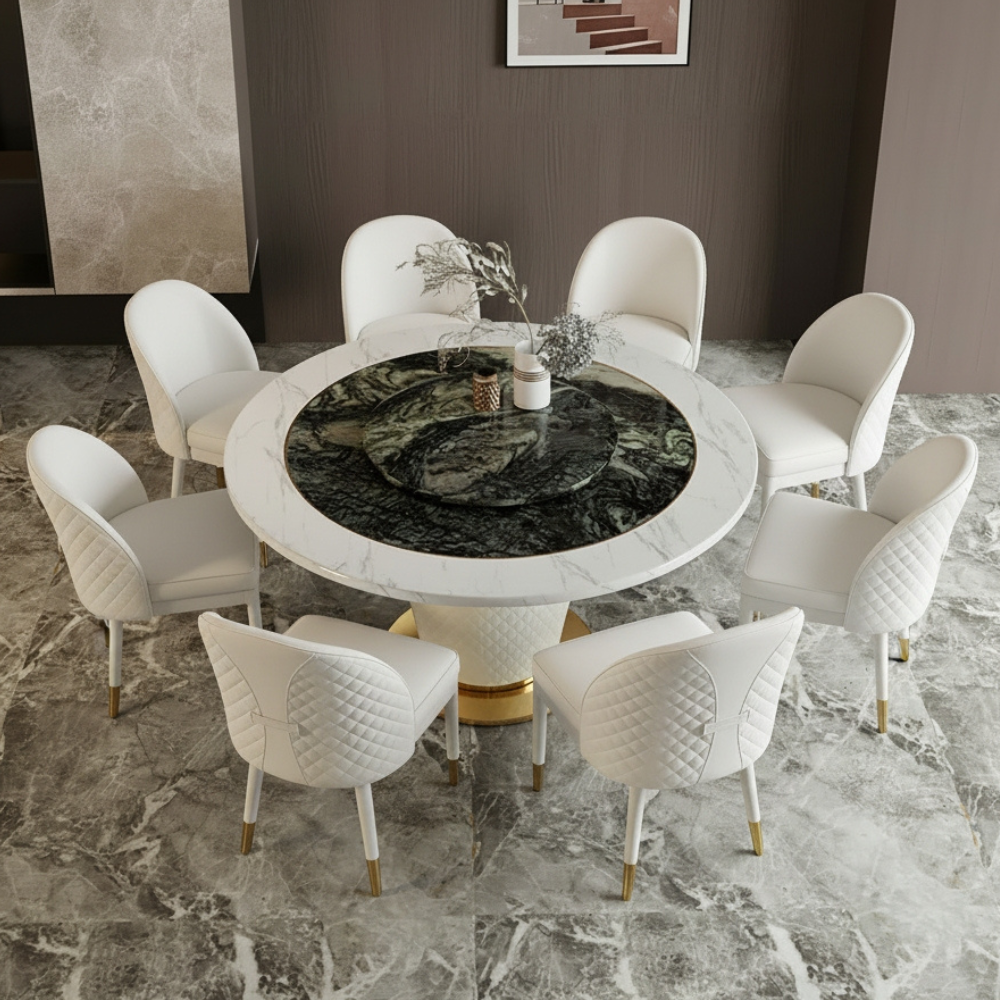 Modern Minimalist Beige Faux Leather Dining Chair in Solid Wood Frame Secondary image