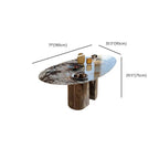 Elliptical white marble effect dining table with anti-stain and scratch-tolerant finish, seats 6 to 8