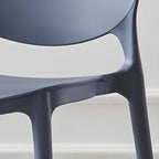 Modern acrylic dining side chair with open back, 32 inches tall, ideal for restaurant seating