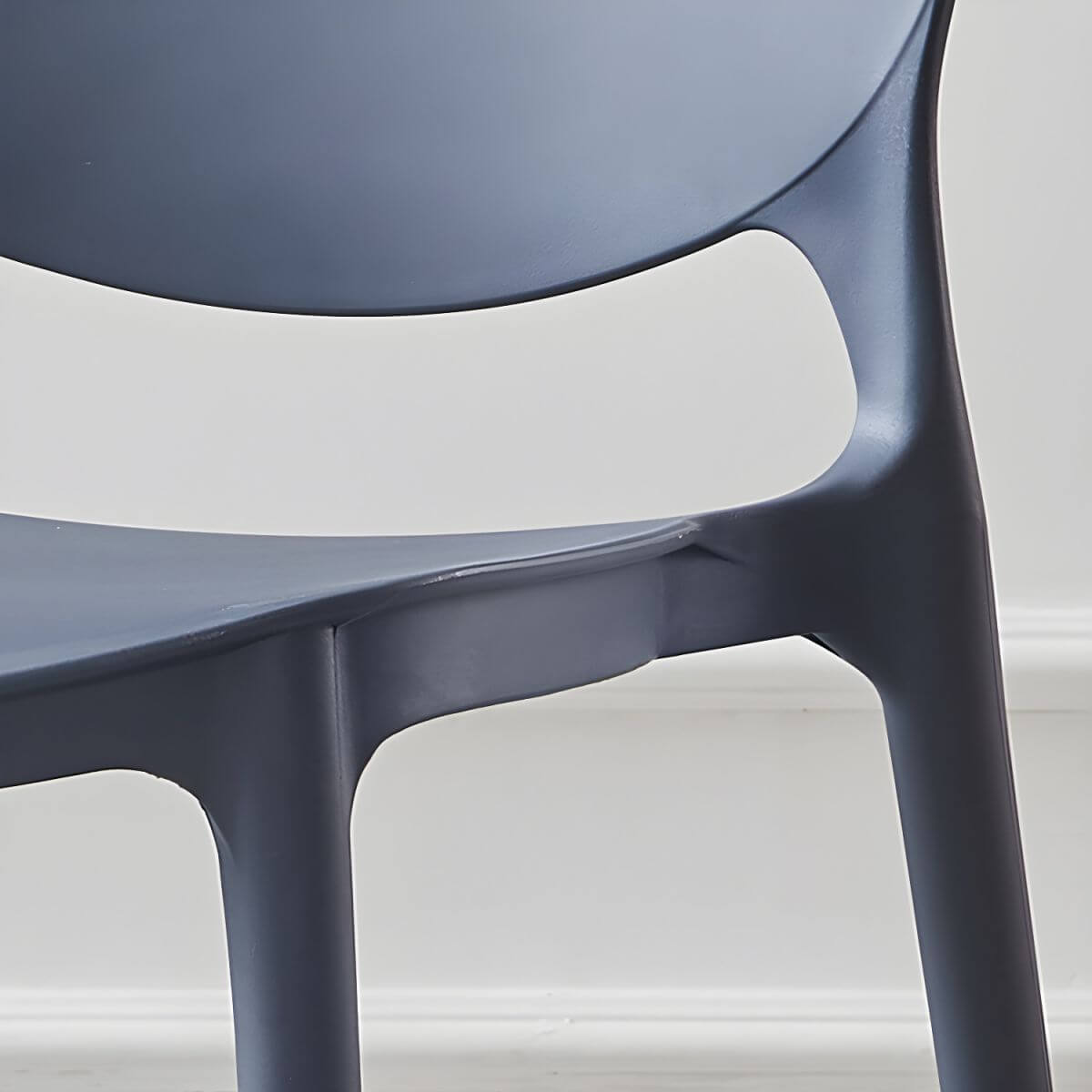 Modern acrylic dining side chair with open back, 32 inches tall, ideal for restaurant seating