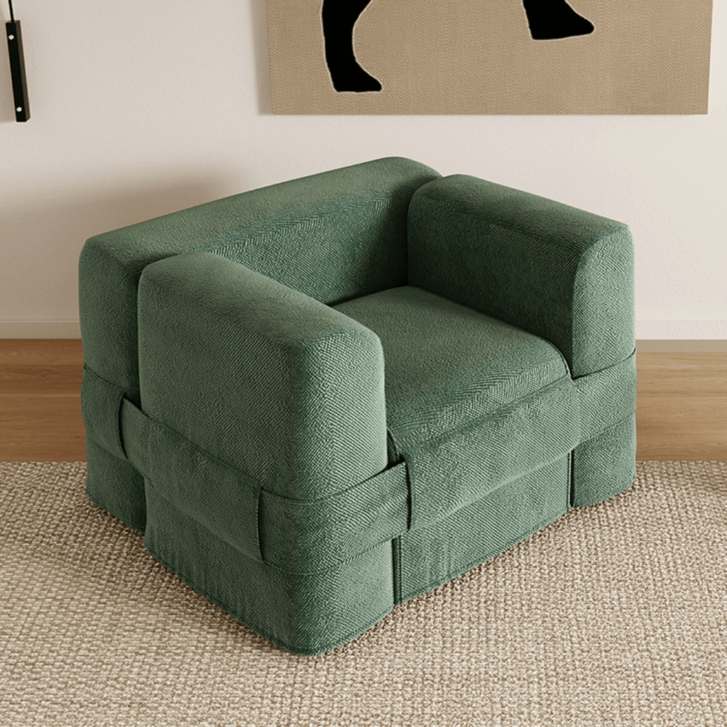 Luxurious Modern Minimalist Sofa Set with Ergonomic Armrests and High-Quality Velvet Fabric