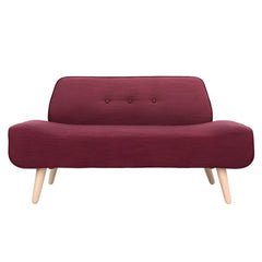 Scandinavian Style Small Size Sofa with Wood Frame in Solid Color and Polyester Blend Upholstery Sofa