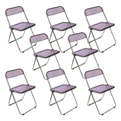 Scandinavian Style Silver Metal Leg Plastic & Acrylic Side Chair Dining Chairs