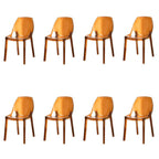 Armless acrylic side Parsons dining chair for indoor home use