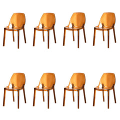 Home Indoor Armless Dining Chairs Acrylic Side Parsons Chair Dining Chairs