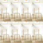 Transparent acrylic dining chair with modern design, perfect for living room and kitchen seating