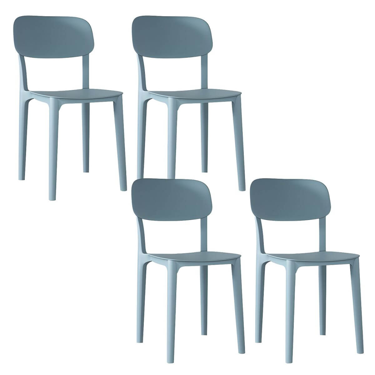Stackable Nordic acrylic dining chair with backrest and acrylic legs