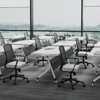 Foldable meeting table that is durable, lightweight, and easy to store