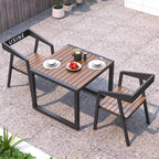 Cocoa color modern patio dining set with laminate tabletop, UV-proof, available in 5 or 7 pieces main product image