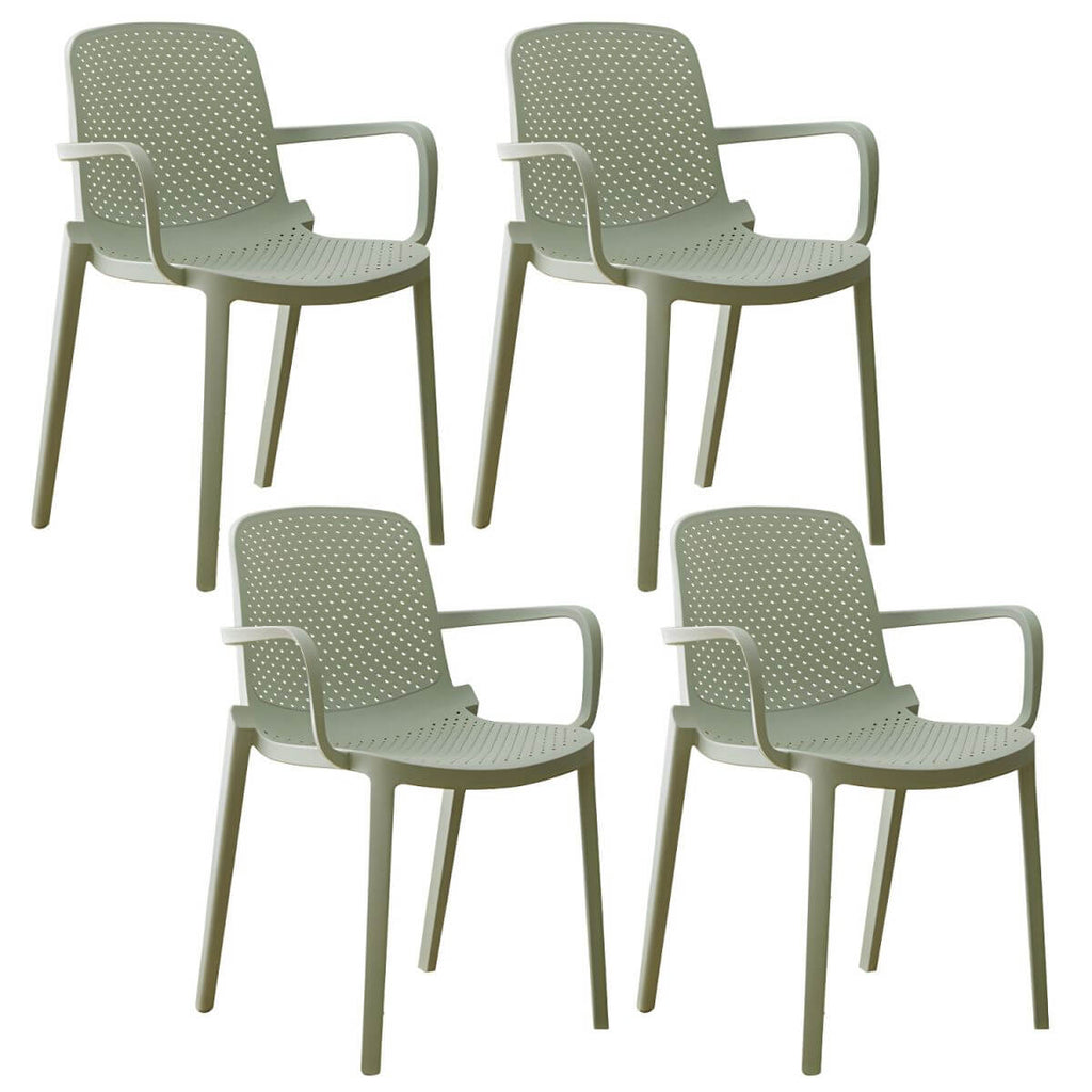 Acrylic modern plastic dining chair with solid back, 32 inches high, ideal for restaurant seating