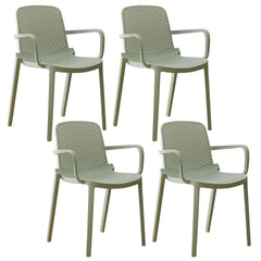 Modern Plastic Solid Back Side Chair 32"H Acrylic Dining Chair for Restaurant Dining Chairs