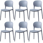 Scandinavian style stackable plastic and acrylic dining side chair for kitchen and dining