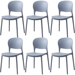 Scandinavian Style Plastic & Acrylic Stackable Kitchen & Dining Side Chair Dining Chairs