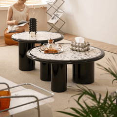 Elegant Round Terrazzo Coffee Tables - Add Sophistication to Your Living Room