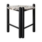 Contemporary terrazzo side table with unique patterns and easy maintenance