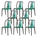 Low-back plastic and acrylic side chair with modern style for kitchen and dining areas